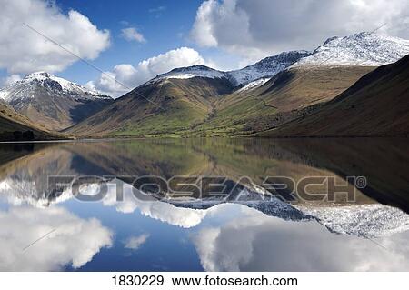 Mountains and lake, Lake District, Cumbria, England View Large Photo Image Stock Photo - Mountains and lake, Lake District, Cumbria, England. Fotosearch