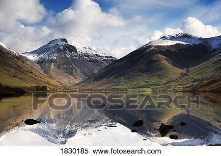 Mountains and lake, Lake District, Cumbria, England View Large Photo Image Stock Photography - Mountains and lake, Lake District, Cumbria, England. Fotosearch