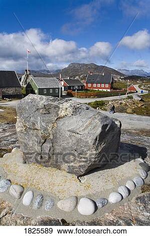 Stock Photo - Museum in Nanortalik Port, Island of Qoornoq, Province of Kitaa, Southern Greenland, Kingdom of Denmark . Fotosearch