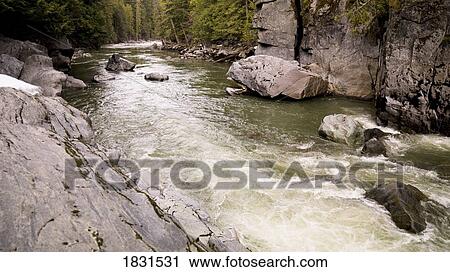 Stock Image - Nairn Falls, Whistler, British Columbia, Canada . Fotosearch
