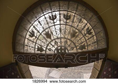 Ornate grill in doorway, Capital City of Czech Republic, Eastern Europe View Large Photo Image Picture - Ornate grill in doorway, Capital City of Czech Republic, Eastern Europe. Fotosearch