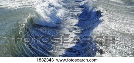 Parting waves, California coast, USA  View Large Photo Image Stock Image - Parting waves, California coast, USA . Fotosearch