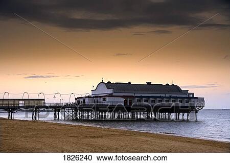Stock Image - Pier in Humberside, England. Fotosearch