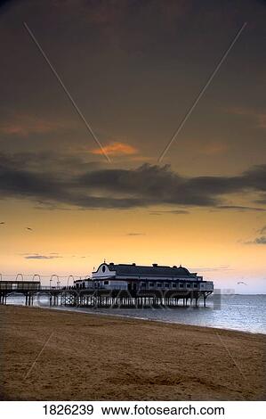 Stock Photo - Pier in Humberside, England. Fotosearch