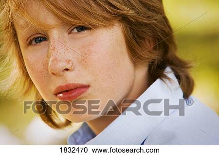 Stock Image - Portrait Of A Boy. Fotosearch