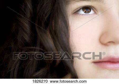 Stock Image - Portrait of a teenage girl. Fotosearch