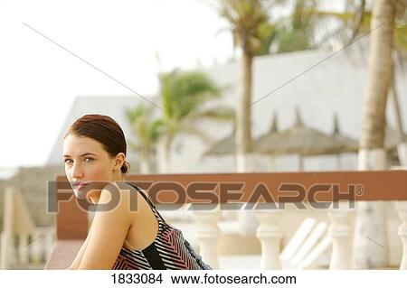 Picture - Portrait of a young woman . Fotosearch