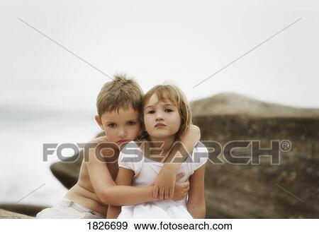 Portrait of brother and sister View Large Photo Image Stock Photo - Portrait of brother and sister. Fotosearch