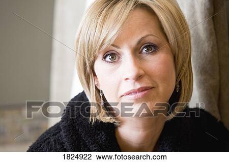 Stock Image - Portrait of woman. Fotosearch