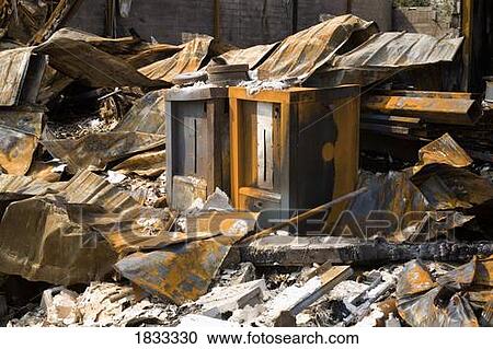 Remnants of burnt down building View Large Photo Image Stock Image - Remnants of burnt down building. Fotosearch