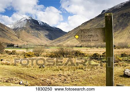 Road sign in mountain landscape, Lake District, Cumbria, England View Large Photo Image Stock Image - Road sign in mountain landscape, Lake District, Cumbria, England. Fotosearch