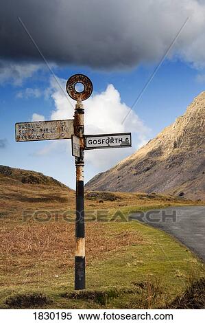 Road sign, Lake District, Cumbria, England View Large Photo Image Stock Photography - Road sign, Lake District, Cumbria, England. Fotosearch