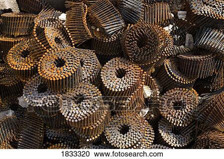Rolls of rusty nails View Large Photo Image Stock Image - Rolls of rusty nails. Fotosearch