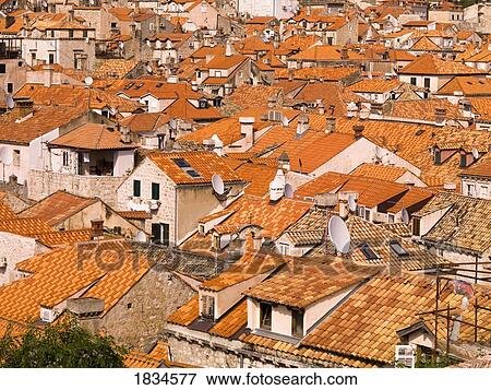 Stock Photo - Rooftops, Dubrovnik, Croatia . Fotosearch