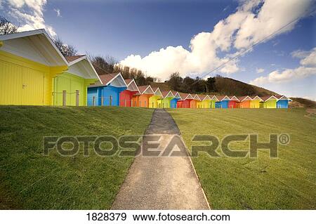 Stock Photo - Row of colorful buildings. Fotosearch