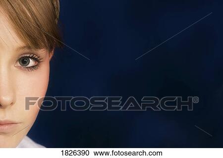 Stock Image - Serious girl. Fotosearch