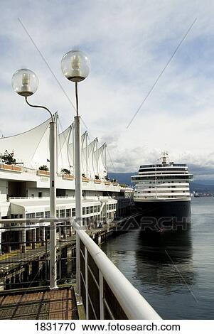 Stock Image - Ship docked, Vancouver, British Columbia, Canada . Fotosearch