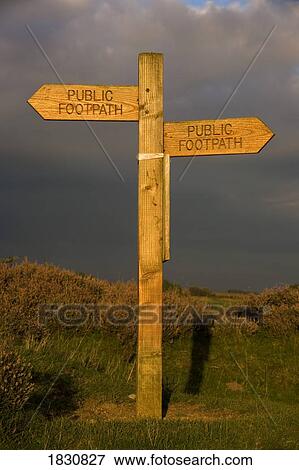 Stock Photo - Signpost, North Yorkshire, England. Fotosearch