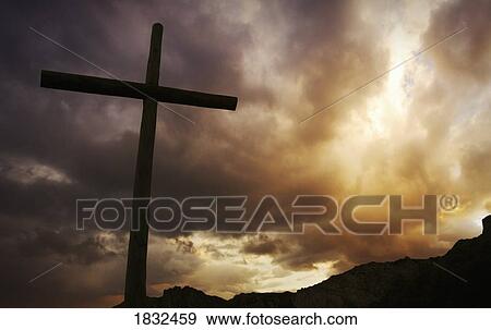 Stock Photo - Silhouette Of Cross. Fotosearch