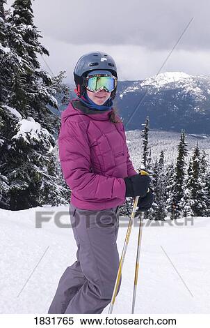 Skier in British Columbia, Canada View Large Photo Image Stock Photography - Skier in British Columbia, Canada. Fotosearch
