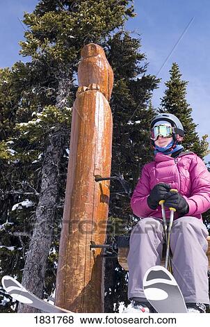Skier resting View Large Photo Image Stock Photo - Skier resting. Fotosearch