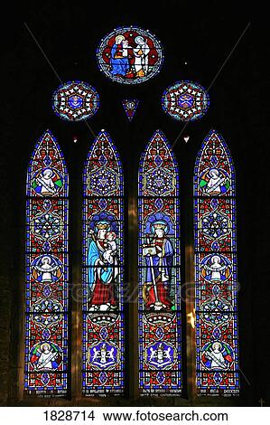 Stained glass window in Killarney Cathedral, Co Kerry, Ireland View Large Photo Image Picture - Stained glass window in Killarney Cathedral, Co Kerry, Ireland. Fotosearch