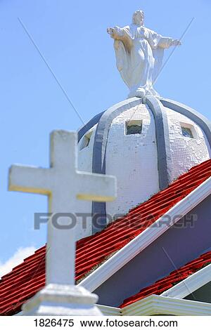 Statue of Jesus on a church in Mazatlán, Mexico View Large Photo Image Stock Photography - Statue of Jesus on a church in Mazatlán, Mexico. Fotosearch