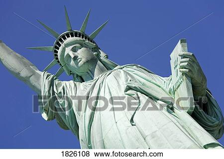 Stock Photo - Statue of Liberty, Lower Manhattan, New York City, New York, USA . Fotosearch