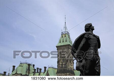 Statue, Parliament buildings, Ottawa, Ontario, Canada View Large Photo Image Stock Image - Statue, Parliament buildings, Ottawa, Ontario, Canada. Fotosearch