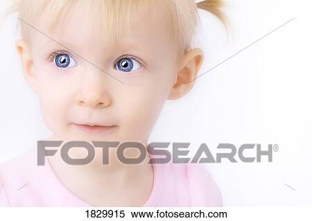 Stock Photography - Studio portrait of girl. Fotosearch