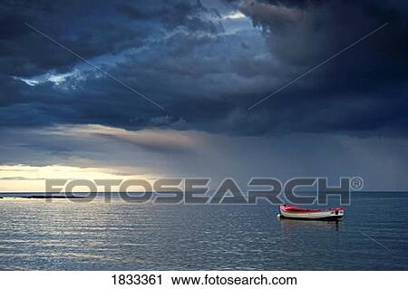 Sunderland, Tyne and Wear, England; Empty boat floating in the North Sea View Large Photo Image Stock Image - Sunderland, Tyne and Wear, England; Empty boat floating in the North Sea. Fotosearch