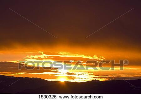 Stock Photograph - Sunrise, Oregon, USA. Fotosearch
