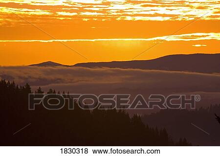 Sunrise, Willamette Valley, Oregon, USA View Large Photo Image Stock Photo - Sunrise, Willamette Valley, Oregon, USA. Fotosearch