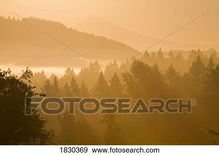 Sunrise with Mount Hood, Cascade Mountains, Oregon, USA View Large Photo Image Stock Photo - Sunrise with Mount Hood, Cascade Mountains, Oregon, USA. Fotosearch