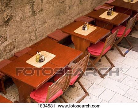 Tables and chairs View Large Photo Image Stock Image - Tables and chairs. Fotosearch