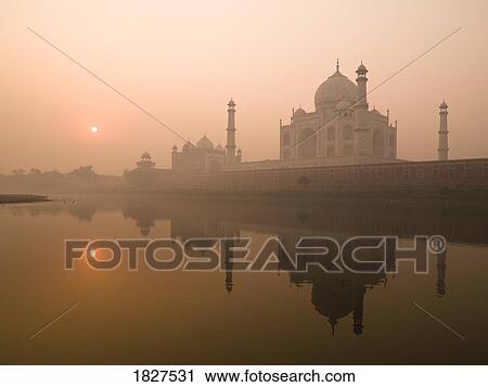 Stock Image - Taj Mahal, Agra, India . Fotosearch