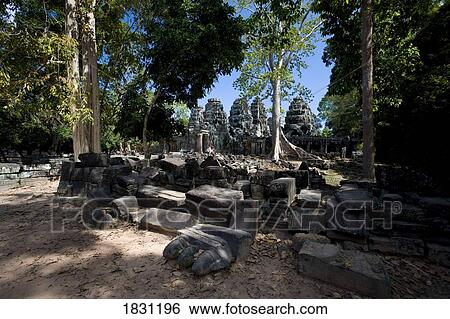 Temple ruins in the ancient city of Angkor Wat, Northwestern Cambodia View Large Photo Image Stock Photograph - Temple ruins in the ancient city of Angkor Wat, Northwestern Cambodia. Fotosearch