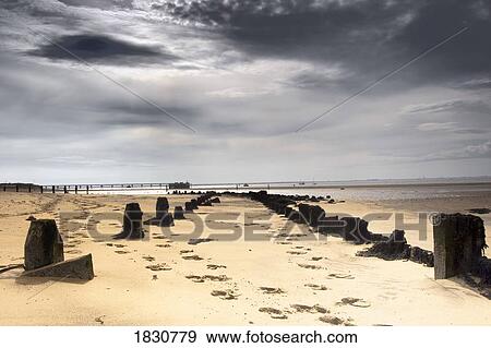 Stock Photo - The beach, Humberside, England. Fotosearch