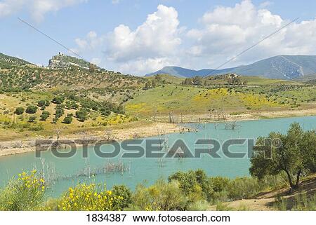 The lakes at Zahara de la Sierra, El Gastor, Andalucia, Spain View Large Photo Image Stock Photo - The lakes at Zahara de la Sierra, El Gastor, Andalucia, Spain . Fotosearch