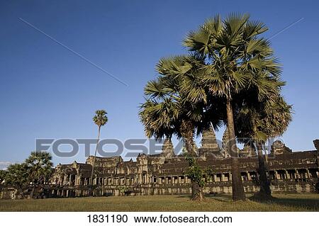 Stock Image - The most famous temple of Angkor Wat, Angkor, Cambodia. Fotosearch