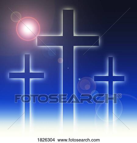 Three crosses View Large Photo Image Picture - Three crosses. Fotosearch