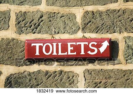 Toilets sign View Large Photo Image Stock Photo - Toilets sign. Fotosearch