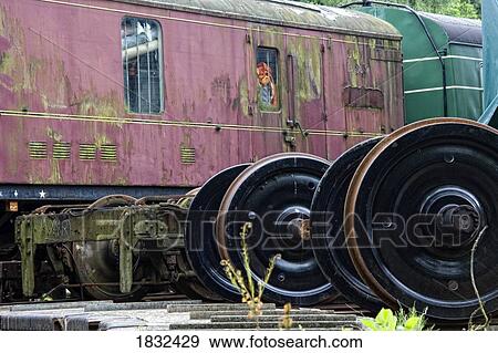 Stock Photo - Train In A Train Yard. Fotosearch