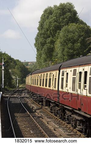 Train In Levisham, England View Large Photo Image Stock Photography - Train In Levisham, England. Fotosearch