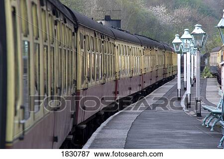 Train station, Grosmont, North Yorkshire, England View Large Photo Image Stock Photo - Train station, Grosmont, North Yorkshire, England. Fotosearch