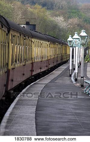 Stock Photo - Train station, Grosmont, North Yorkshire, England. Fotosearch