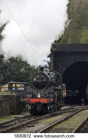 Stock Image - Train, Yorkshire, England. Fotosearch