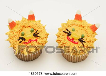 Stock Photo - Two lion cupcakes. Fotosearch