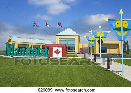Visitor Centre, Emerson Border Crossing, Winnipeg region, Manitoba, Canada View Large Photo Image Stock Photo - Visitor Centre, Emerson Border Crossing, Winnipeg region, Manitoba, Canada . Fotosearch