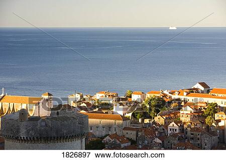 Walled City of Dubrovnik, South Eastern Tip of Croatia, Dalmation Coast, Adriatic Sea, Croatia, Eastern Europe, Europe View Large Photo Image Stock Photo - Walled City of Dubrovnik, South Eastern Tip of Croatia, Dalmation Coast, Adriatic Sea, Croatia, Eastern Europe, Europe . Fotosearch